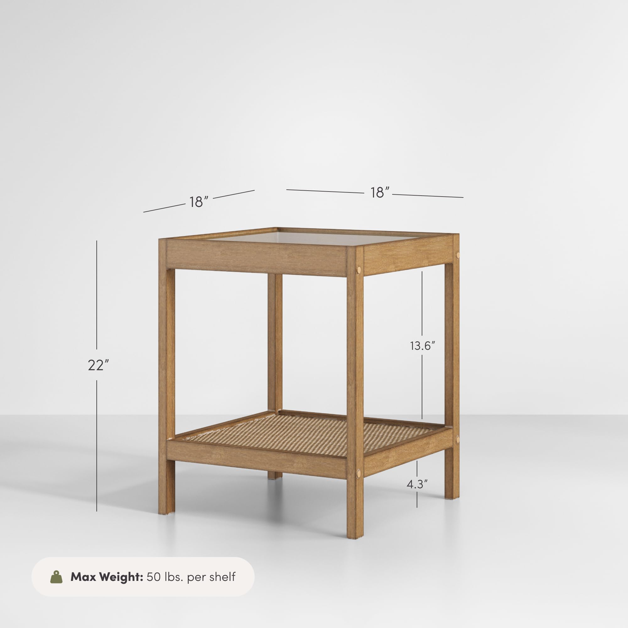 Amazon.com: Nathan James 33301 Hayes Solid Wood Nightstand