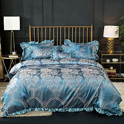 Ensemble de literie ensemble de housses de couette double soie coton gris