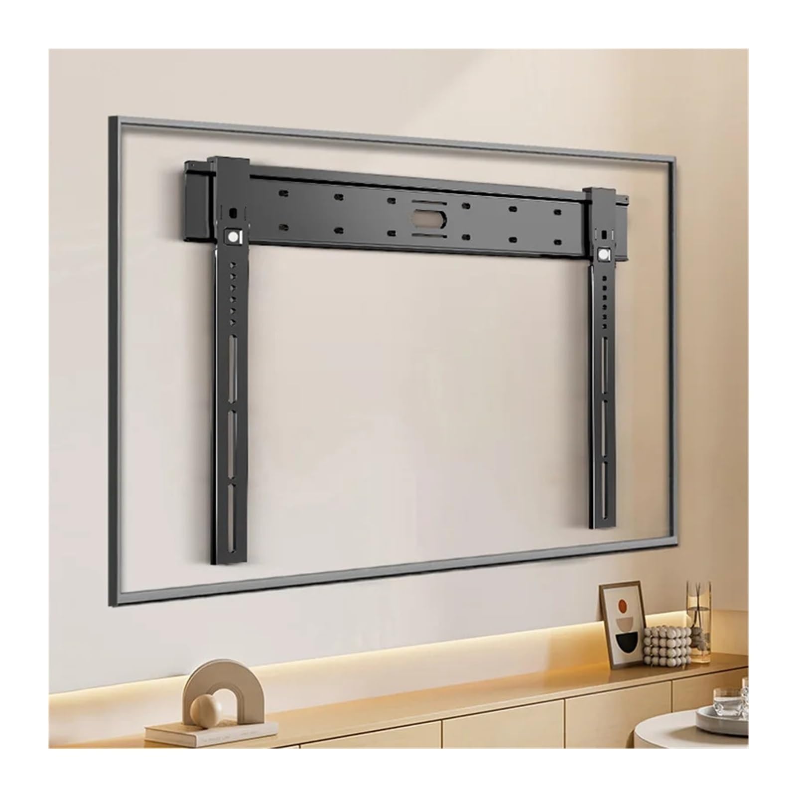 Soporte De Pared Universal Ultrafino For Televisores De Pantalla Plana/Curva De 26 A 90 Pulgadas. Soporta hasta 80 Kg. Compatible con VESA 100x100-800x400 Mm.(26-65in)