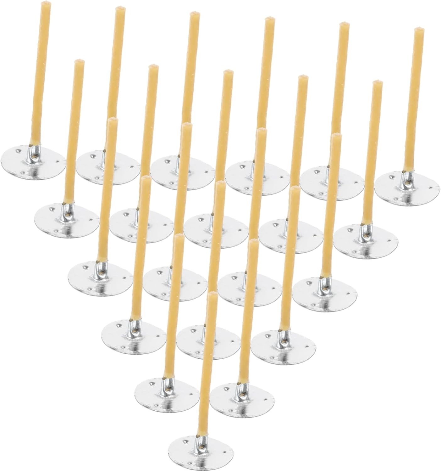 100pcs Candle Wicks for Candle Making Braided Natural Fiber Wicks with Base for DIY Scented Suitable for Paraffin and Beeswax