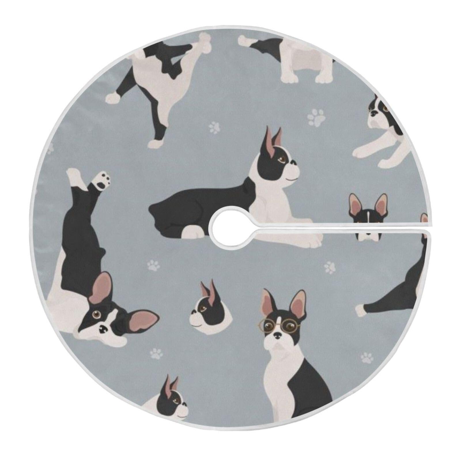 Tapis de sapin de Noël rond 1,2 m lune et étoiles pour salon scandinave