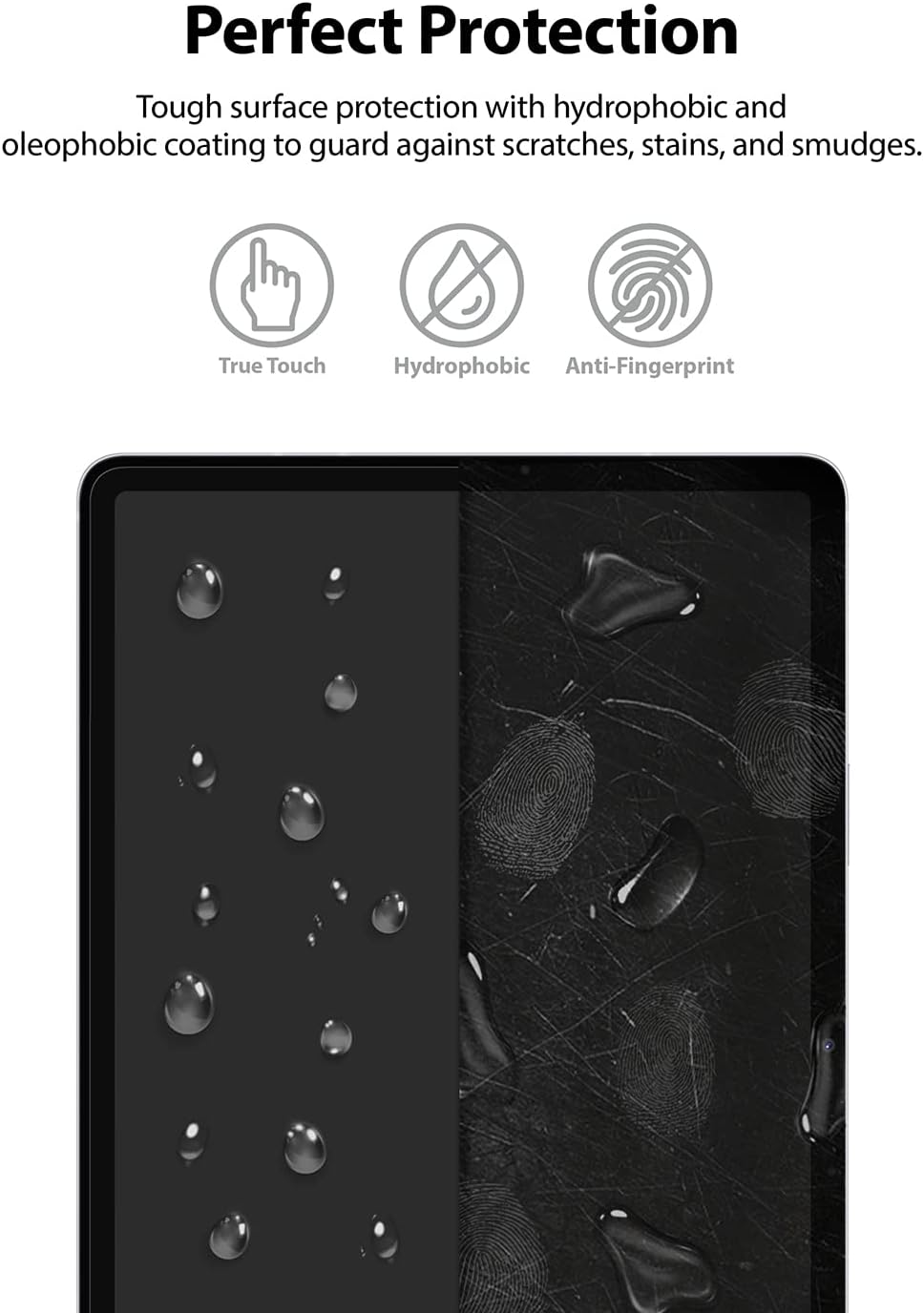 Ringke Invisible Defender Compatible with Samsung Galaxy Tab S9 FE Plus / S9 Plus / S8 Plus / S7 Plus /S7 FE Screen Protector, 9H Hardness Multi Layered Premium Tempered Glass