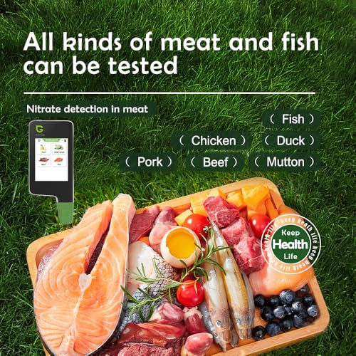Greennovo 2FB Mini Nitrate Tester for Fish Fruit Vegetable Meat, Food Test Detector Home Testing-Black — view 4