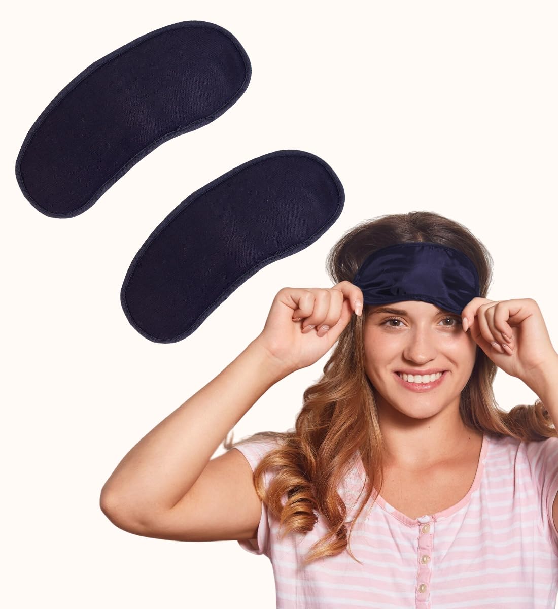 Clayherbs Pack-2 Eye Mask | Soft & Breathable Sleep Mask for Women & Men | Light Blocking | Reusable & Comfortable Eye Cover for Travel, Yoga, Relaxation & Deep Sleep – Eco-Friendly Pouch (Black)-image-19