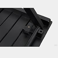 Vista 4 de Pequeña mesa auxiliar cuadrada plegable, mesas auxiliares de madera plegables para patio, exteriores, interiores, porche, camping, sala de estar