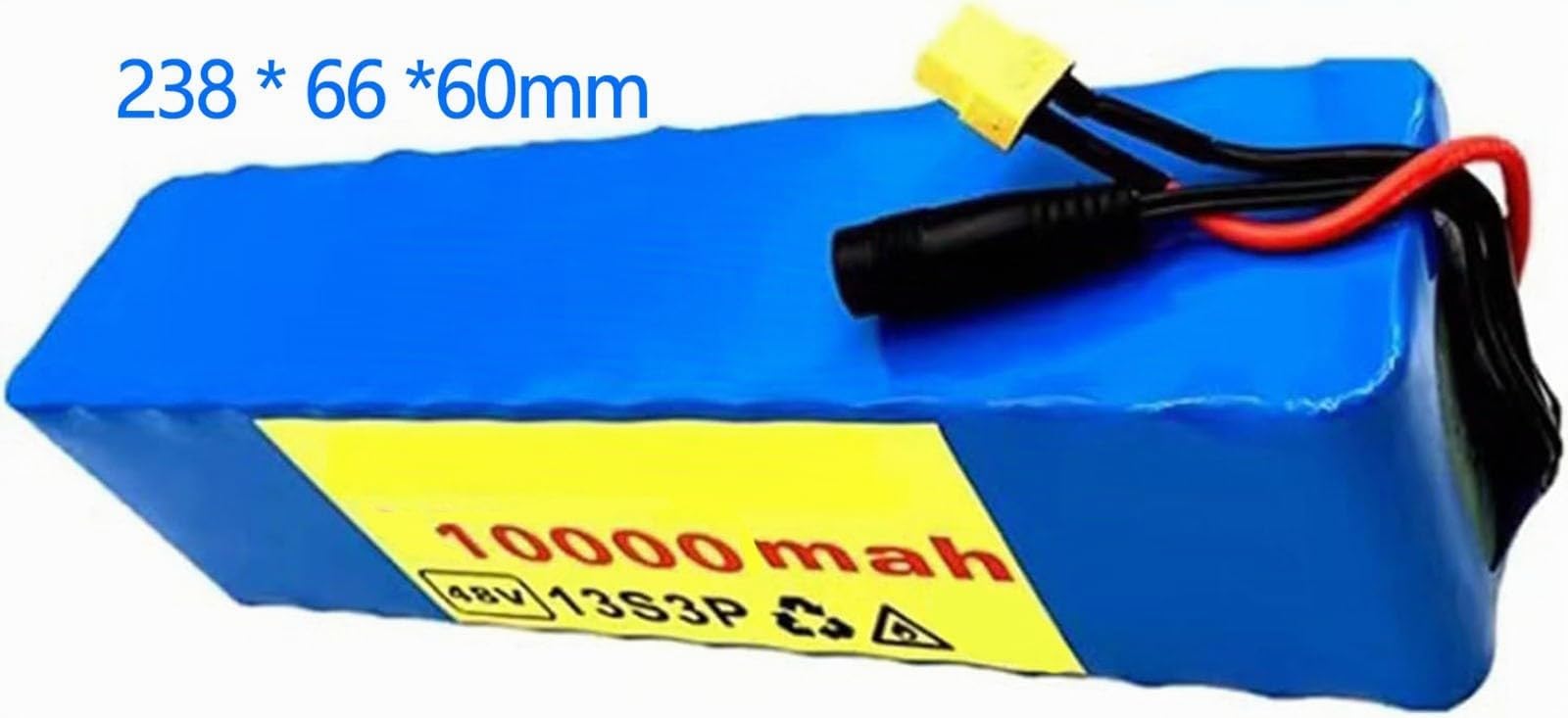 Batteria Ebike 48V 10Ah Bicicletta Elettrica Incorporata Batteria BMS Bici Elettrica Pieghevole 48V Impermeabile PVC 48V 10AH,XT60