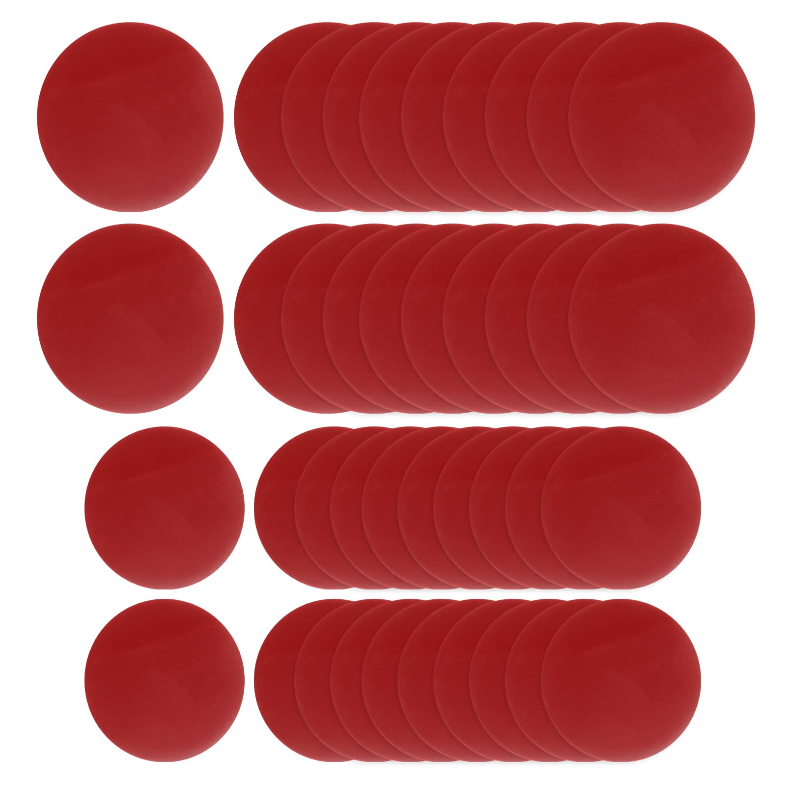 sourcing map 40 Pcs Double Sided Adhesive Pads, 35mm / 25mm Dia Dash Cam Sticky Pads Self-Adhesive Round Mounting Foam Tape Waterproof & Heat Resistant for Car Walls Picture Home Decor, Red