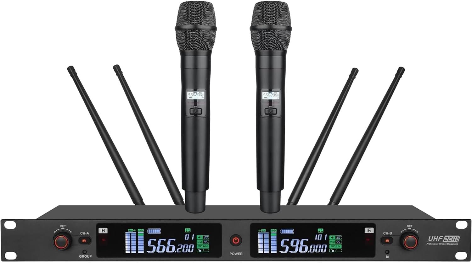 SKM 9000 Wireless Microphone Dual Handheld Professional KTV Live Performance School Church Microphones System (BL-3200)