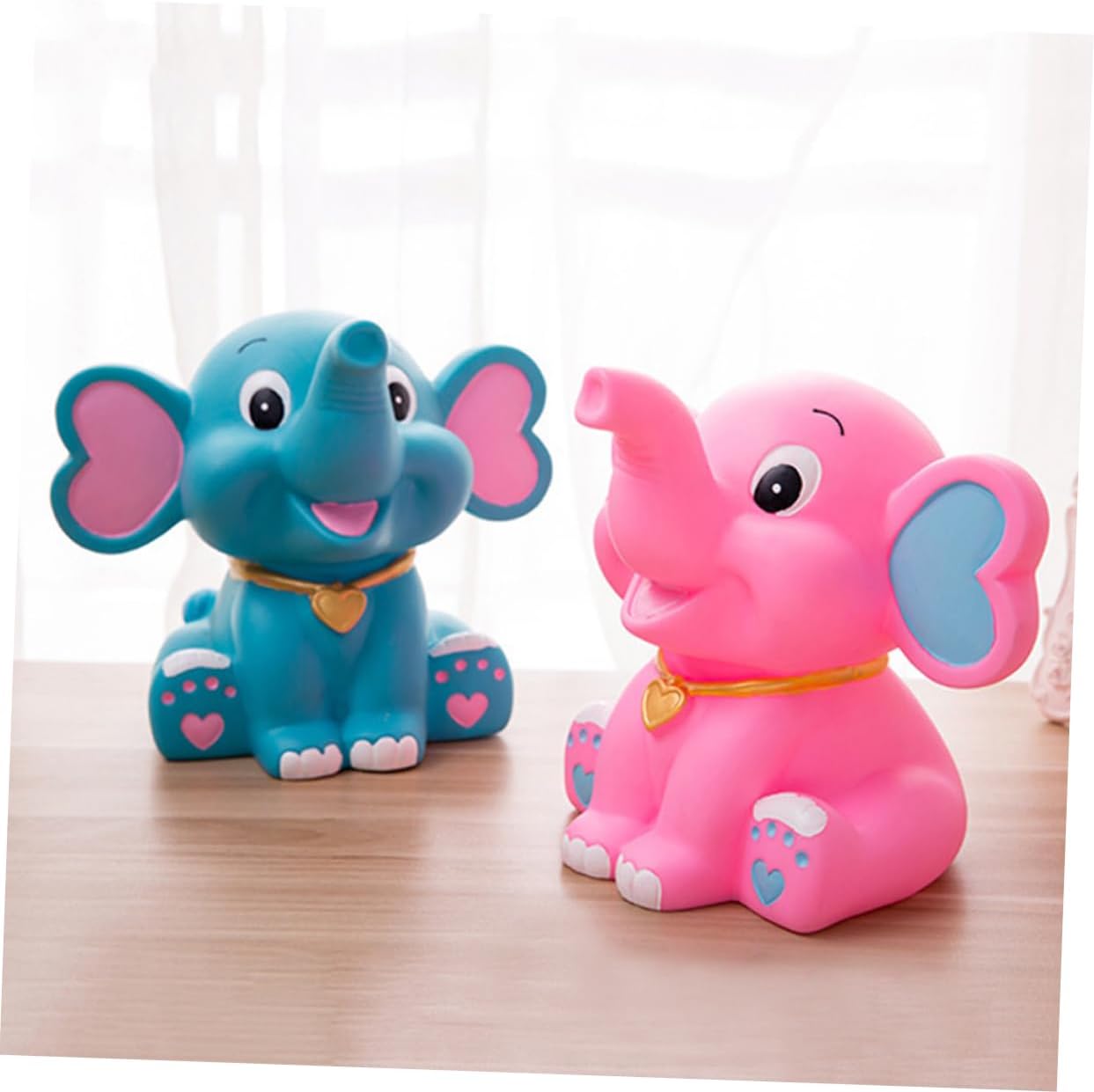 Resin Elephant Saving Pot Boys and Girls Coin Bank Elephant Bank Toys for Child Pink Elephant Bank