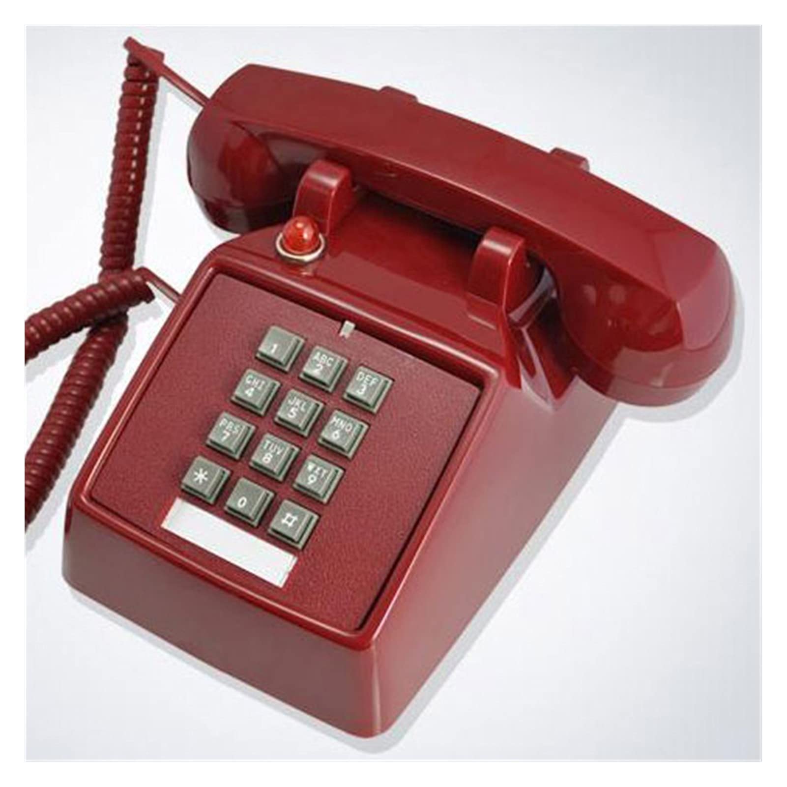 Teléfono Fijo con Cable de diseño Retro: clásico Vintage Antiguo con dial de botón, Mesa de Escritorio, Oficina en casa, Auricular con Cable en Espiral con dial de botón, Conector telefónico está