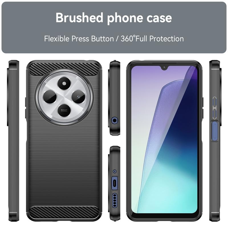 Image of Basic Case for Mi Redmi A4 5G / Redmi 14C 5G / Poco C75 5G / M7 5G (Carbon Fibre Black)