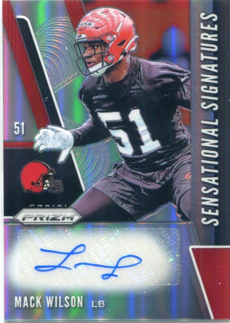 Mack Wilson Autographed 2019 Prizm Refractor Rookie Card - Football Slabbed Autographed Rookie Cards