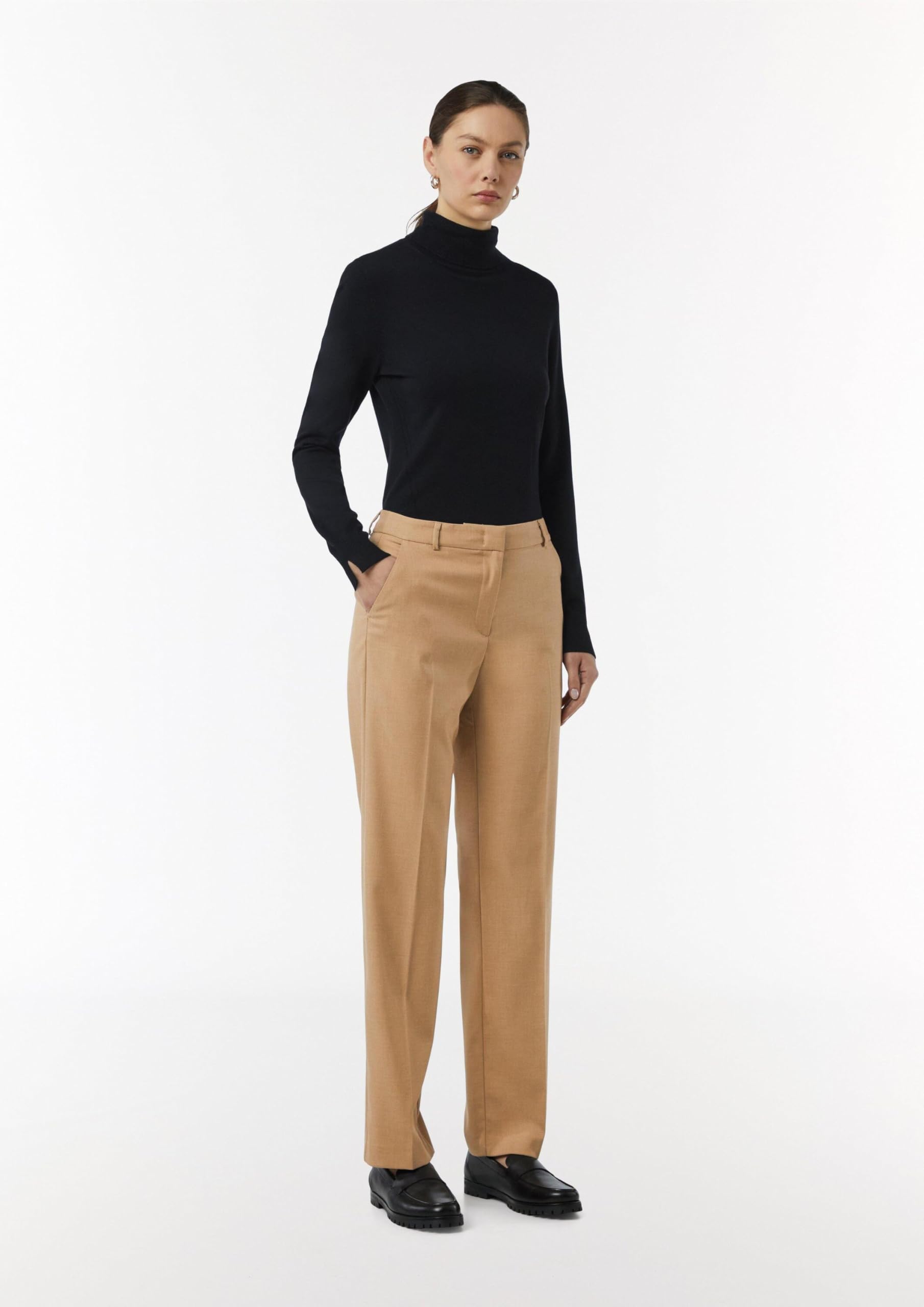 COMMA Business-Hose mit Straight Leg und Twillstruktur