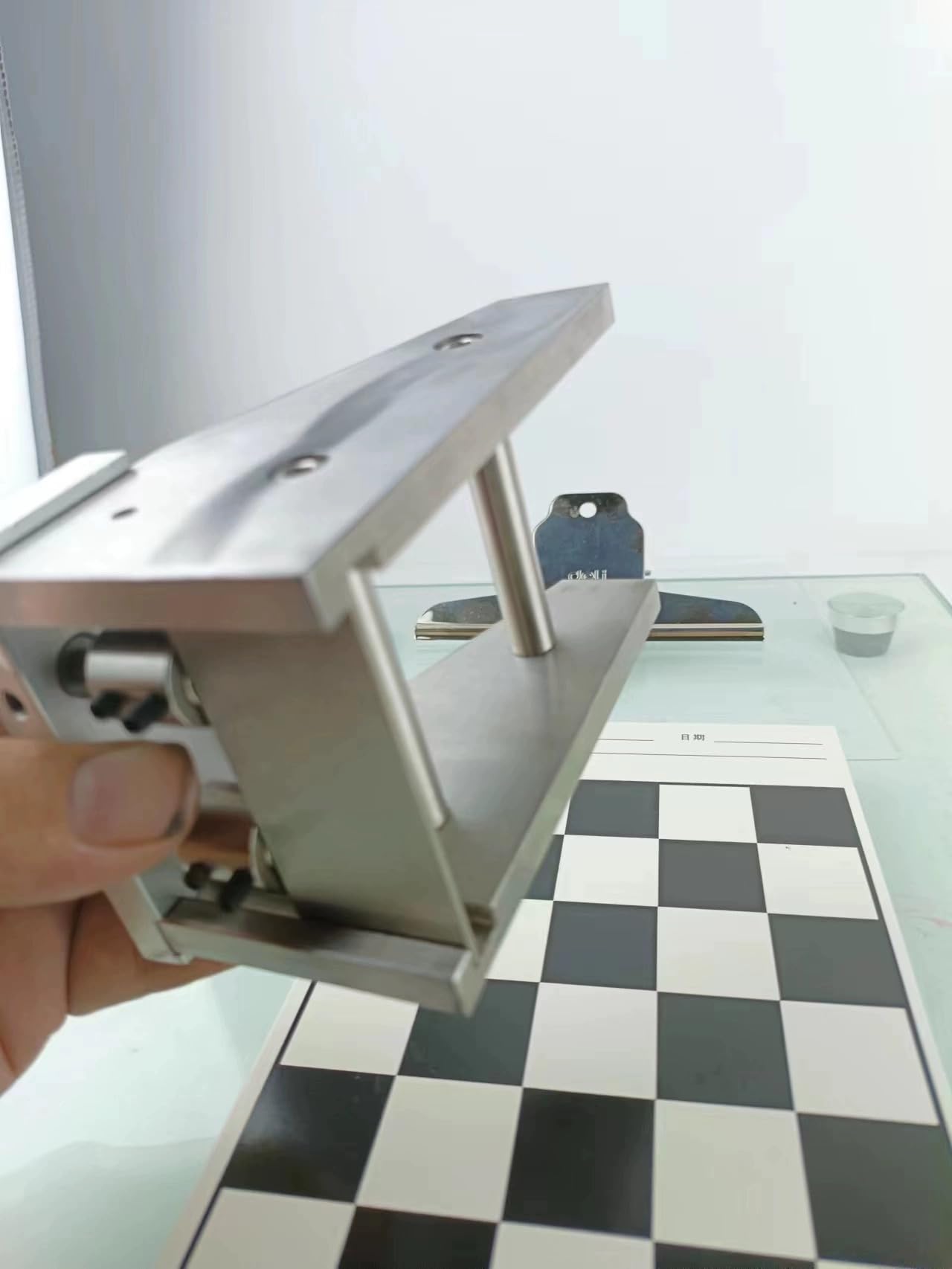 Aplicador de recubrimiento de película de succión magnética ajustable con control micrométrico (0-3500μm)(Stainless Steel 100mm)