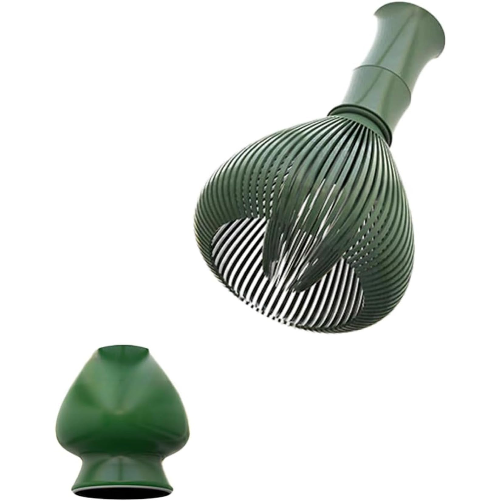Silicone Matcha Whisk Resin Matcha Stirring Kitchen Tool Food Grade Matcha Whisk Reusable Powder Whisk For Matcha Green Tea with Whisk Holder (Green)