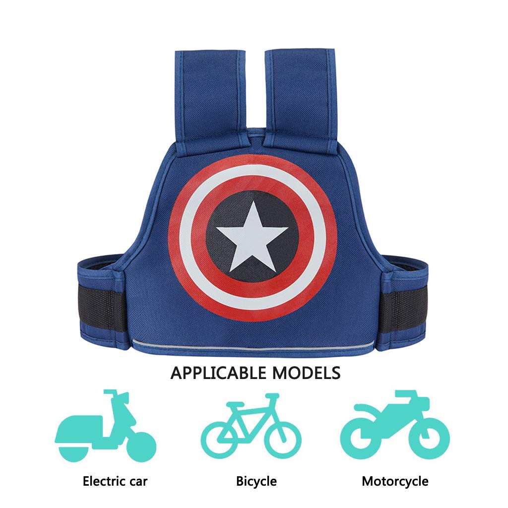 Cinturón de Seguridad Para Motocicleta Eléctrica Arnés de Seguridad Anticaída Para Niños Banda Reflectante Ajustable Arnés de Protección Para Motocicleta Para Niños Adecuado Para Niños de 1 a 12 años