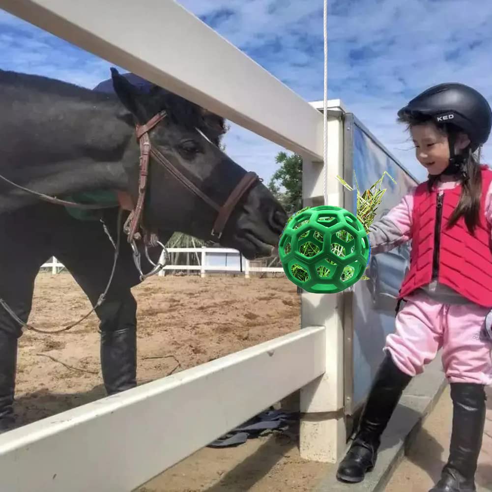 Palla Mangime Per Cavalli Blu - Giocattolo Appendibile Per Fieno | Antistress Per Cavalli, Capre E Pecore - Foto 10