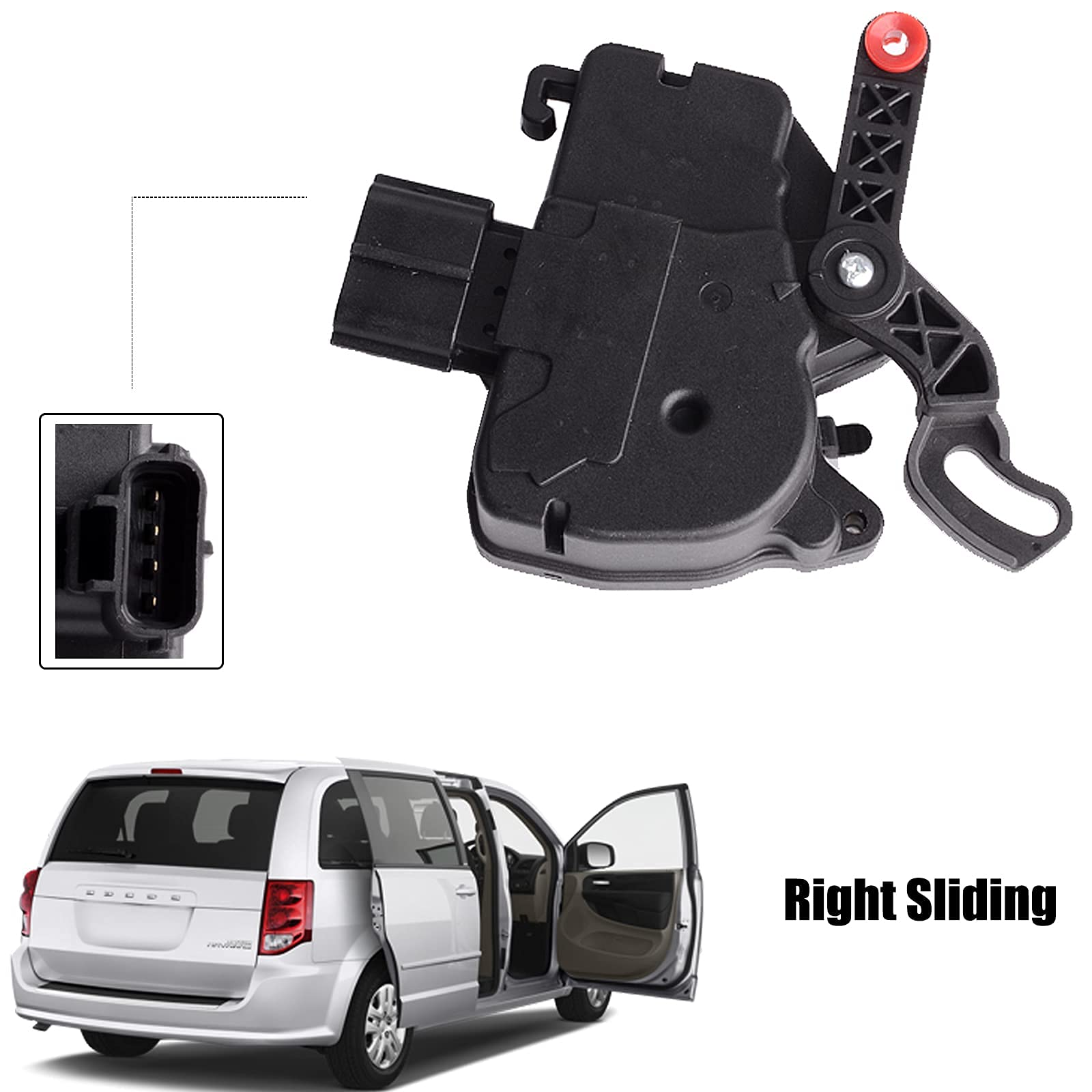 Right Sliding Door Lock Actuator 5020678AA for 2008-2019 Dodge Grand Caravan Passenger Side fits 2008-2017 Chrysler Town & Country