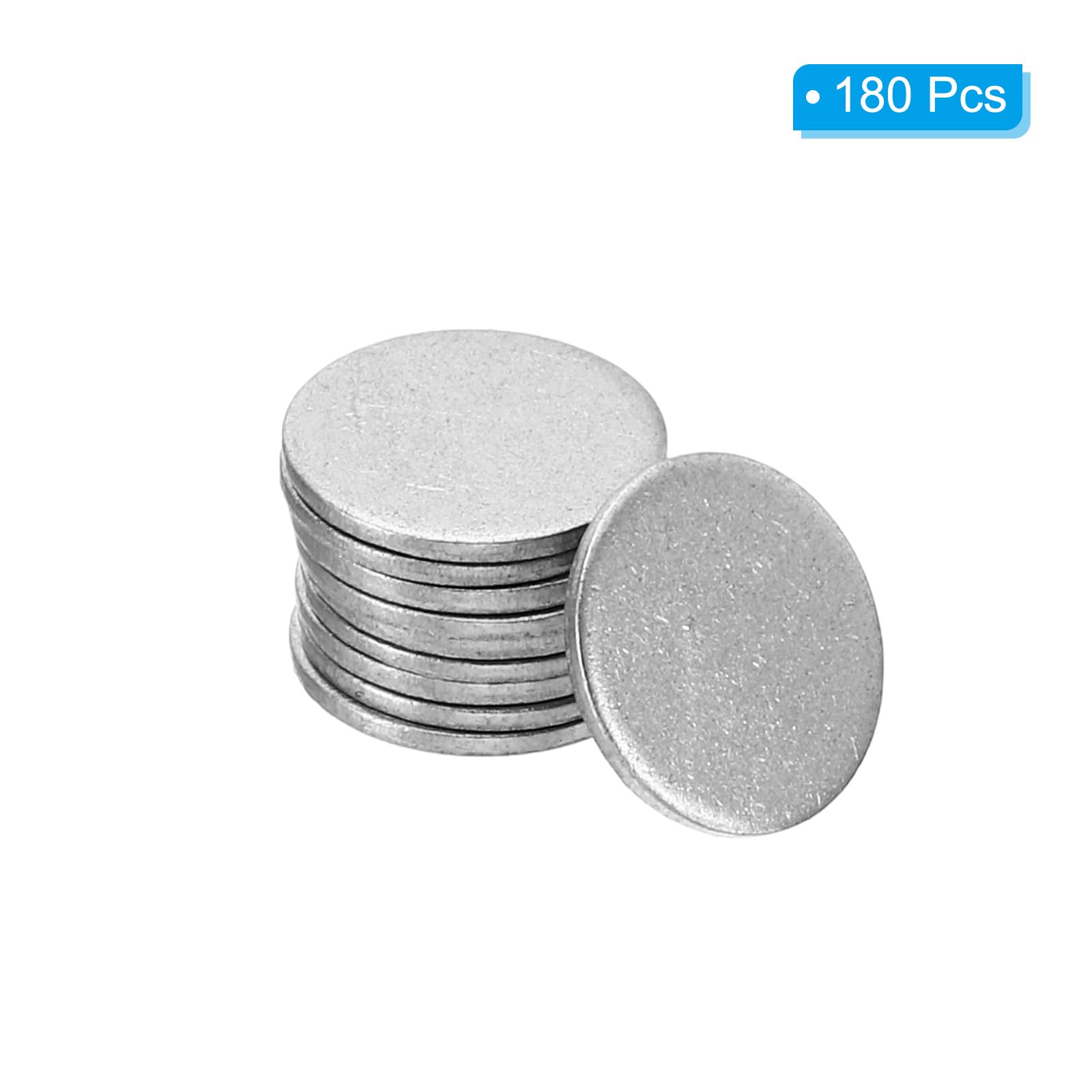PATIKIL 12mm Steel Disc, 180Pcs Round Metal Stamping Blanks Tags Circle Metal Strike Plate DIY for Engraving Stamping Craft - Image 3