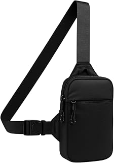 The Moods Small Sling Bag for Women for Men, Dual Pocket, Waterproof Travel Chest Bag, Anti-Theft Shoulder Backpack for Work, Hiking, and Daily Use
