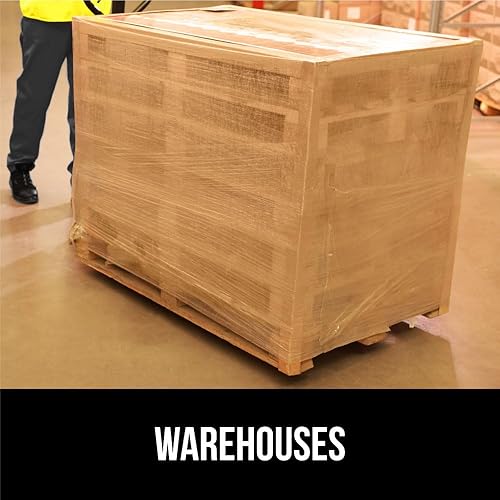 Miniatura 8 de GORILLA GRIP Película elástica 500% de plástico resistente, rollo retráctil de 1200 pies, resistente a pinchazos, resistencia industrial para envío,