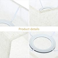 Vista 4 de Pantalla de lámpara de mesa, pantalla de lino, pantalla cuadrada, rectangular, de lino, clip, pantalla de mesa, cubierta de luz de repuesto