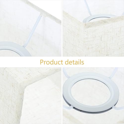 Miniatura 4 de Pantalla de lámpara de mesa, pantalla de lino, pantalla cuadrada, rectangular, de lino, clip, pantalla de mesa, cubierta de luz de repuesto,