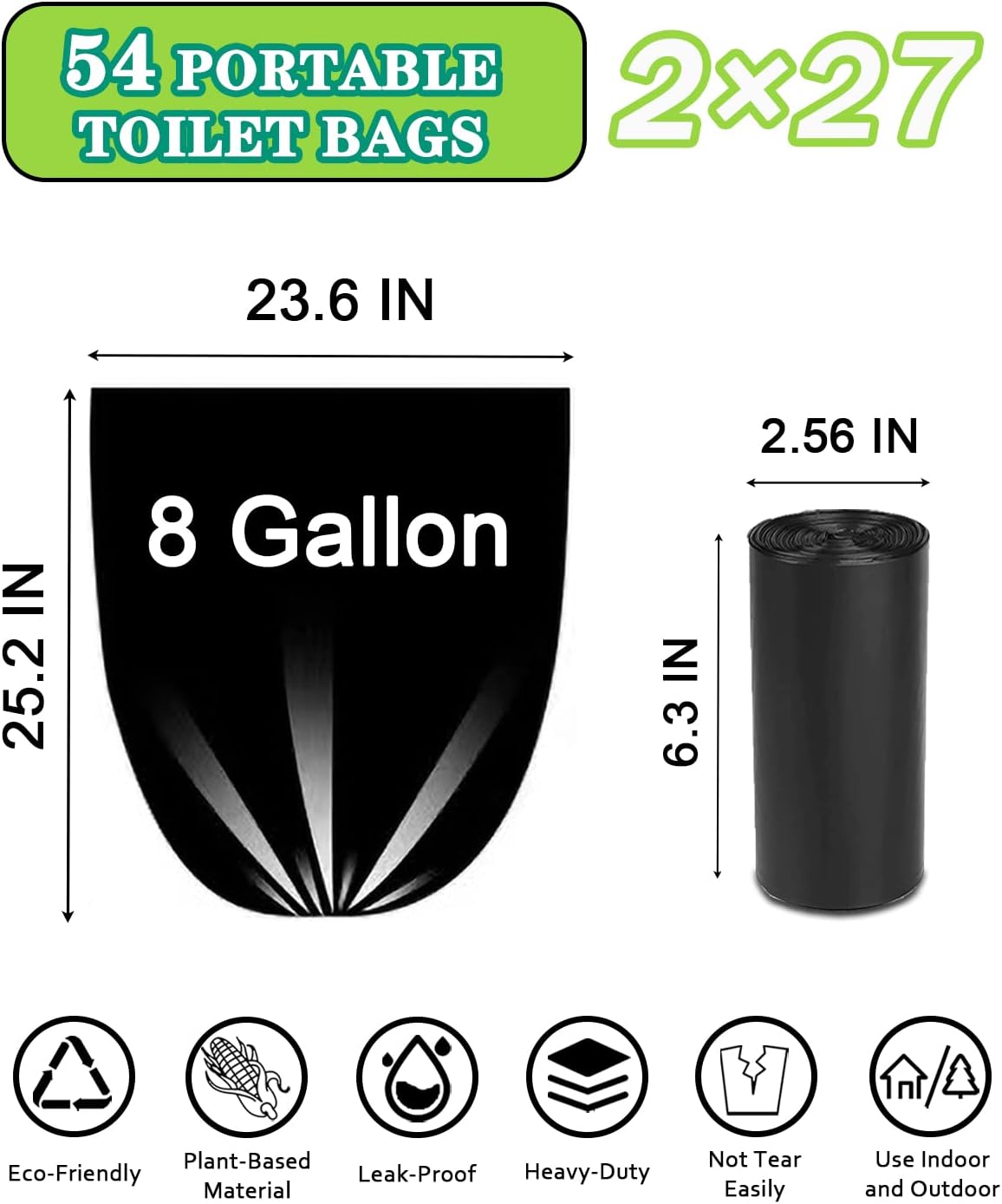 Review SEEBRIDER 108 Portable Toilet Bags, Biodegradable Camping Toilet