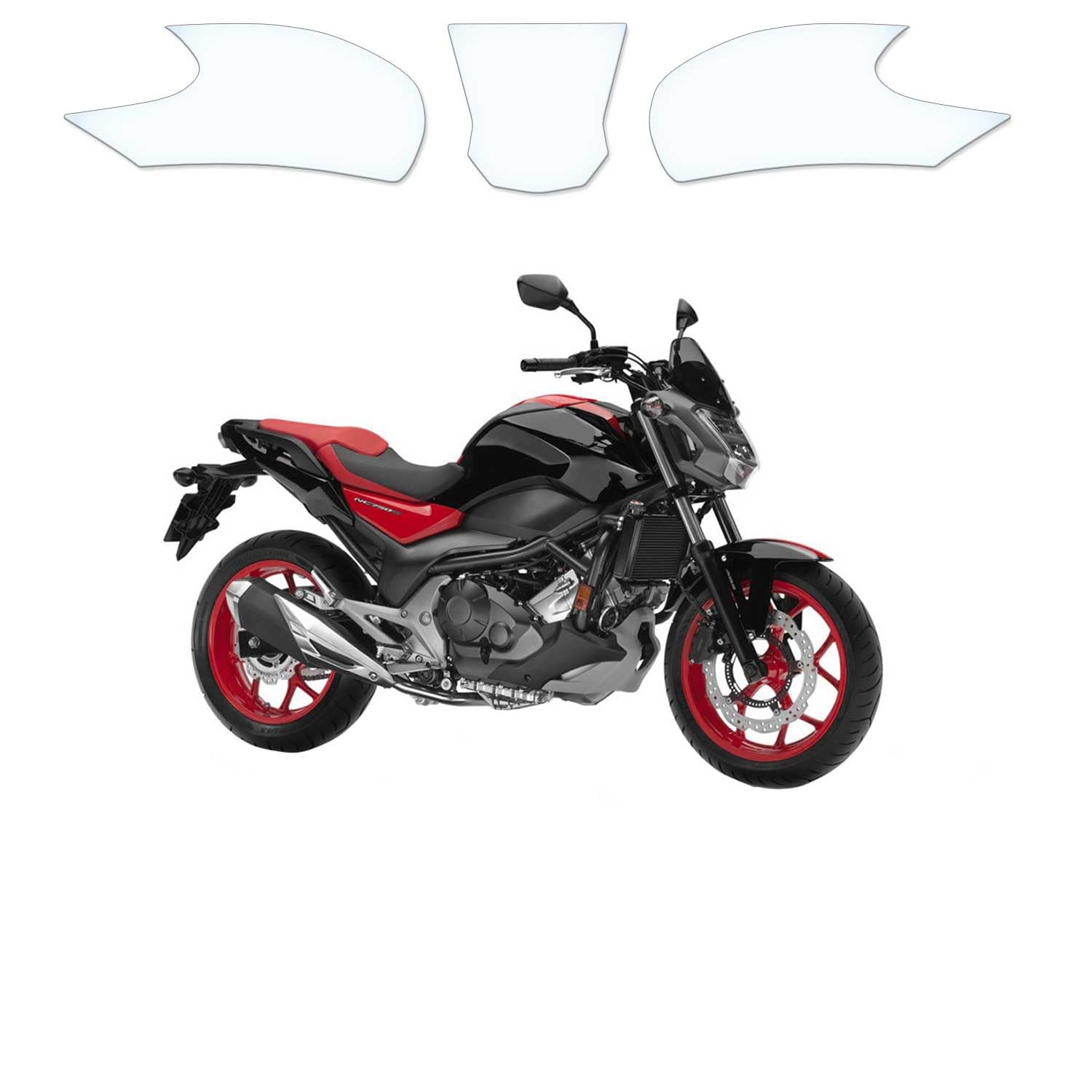 Steinschlag Lackschutzfolie PPF Motorradfolie geeignet für Honda NC750S 2014+ Tankschutzfolie Clear-PU