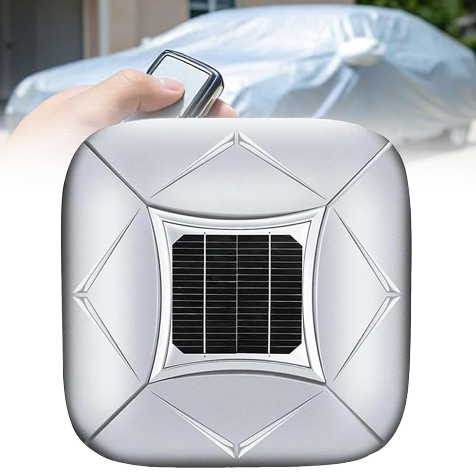 Sunseota Car Cover Solar Charging,Solar Automatic Car Cover with Remote Control, Car Cover Solar Charging, Quick 30s Open, All-Weather Protection for Sedan SUV MPV, Multiple Sizes Silver-YXXL