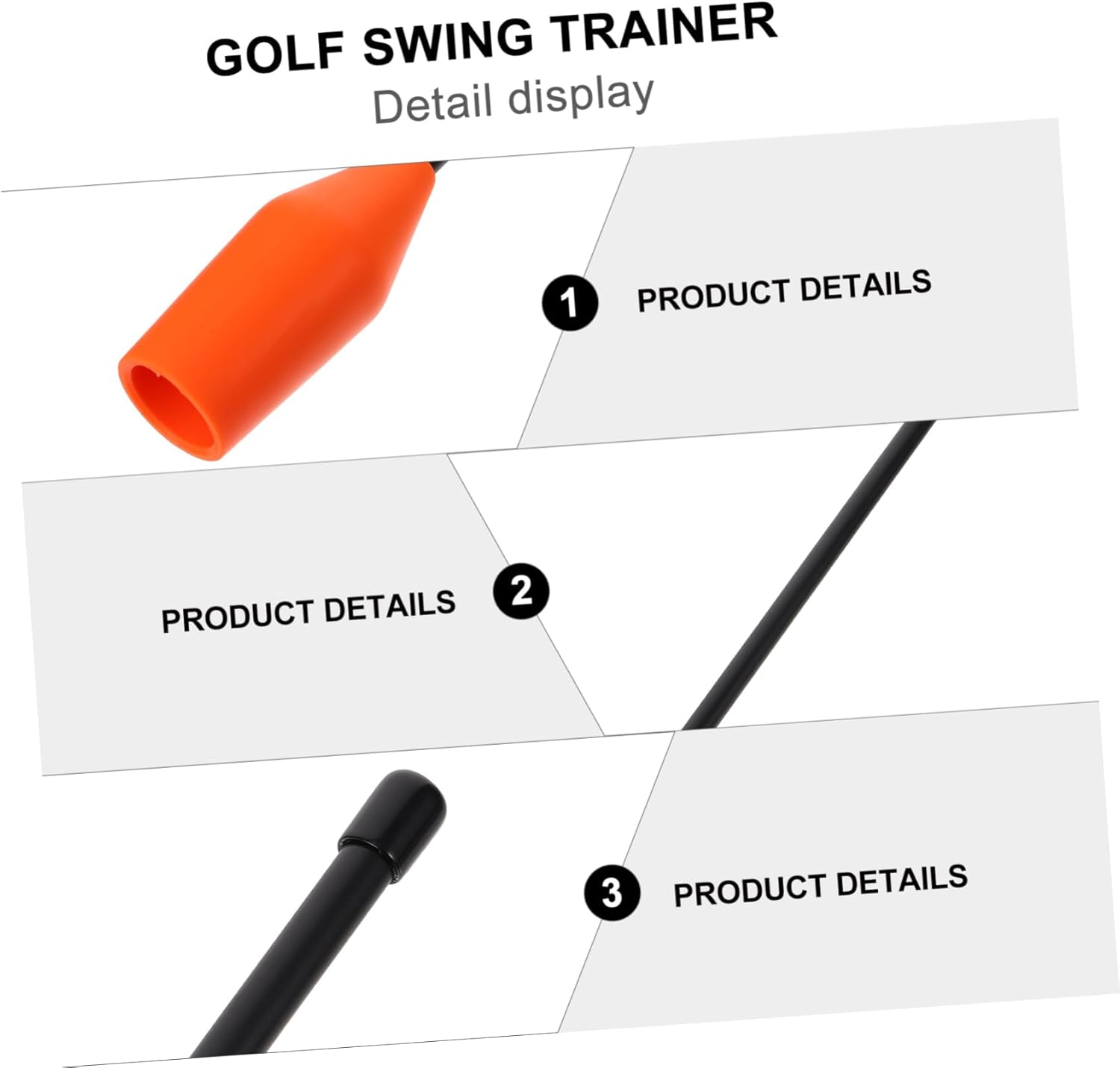BESPORTBLE 3pcs Professional Golf Swing Trainer Swing Gesture Correcting Tool for Beginners Portable Practice Aid for Higher and Farther Shots Men Model