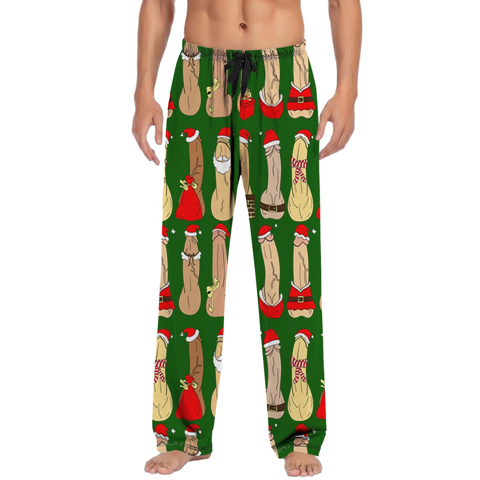 Schlafanzughose Herren Weihnachten Lang Flanell Pyjamahose