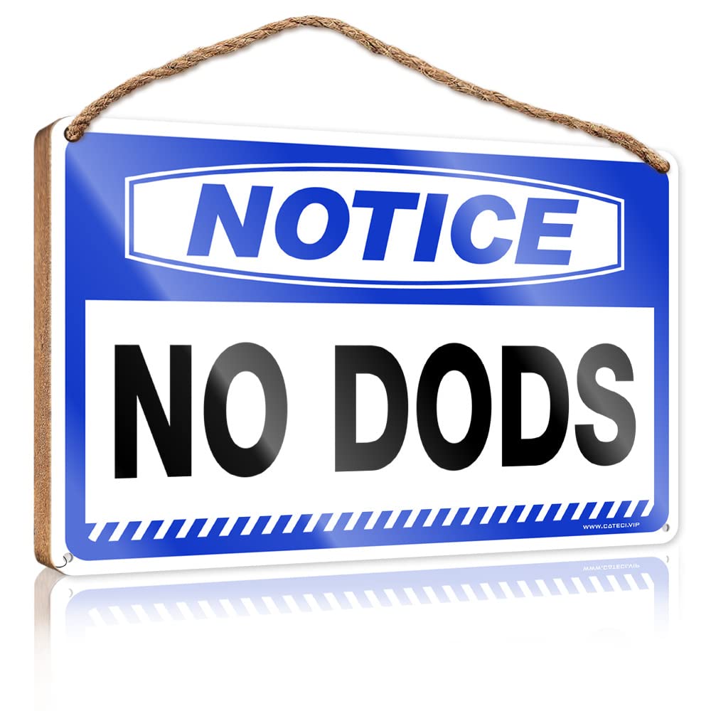 Bruntelo Men's One Color Hanging Wooden Sign Diy Notice No Dods Wooden Sign Room Accessories For Chill Wood Sign(20X30cm)