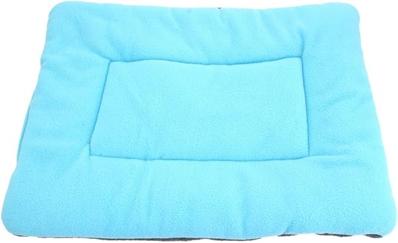 Washable Soft Comfortable Silk Wadding Pet Bed Pad Mat Blue