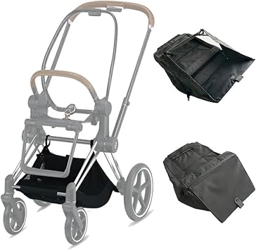Stroller Basket compatible with Cybex Priam 3/420192025 Pushchair Shopping Bag Storage Bag Baby Buggy Replacement AccessoriesRosegold buckle