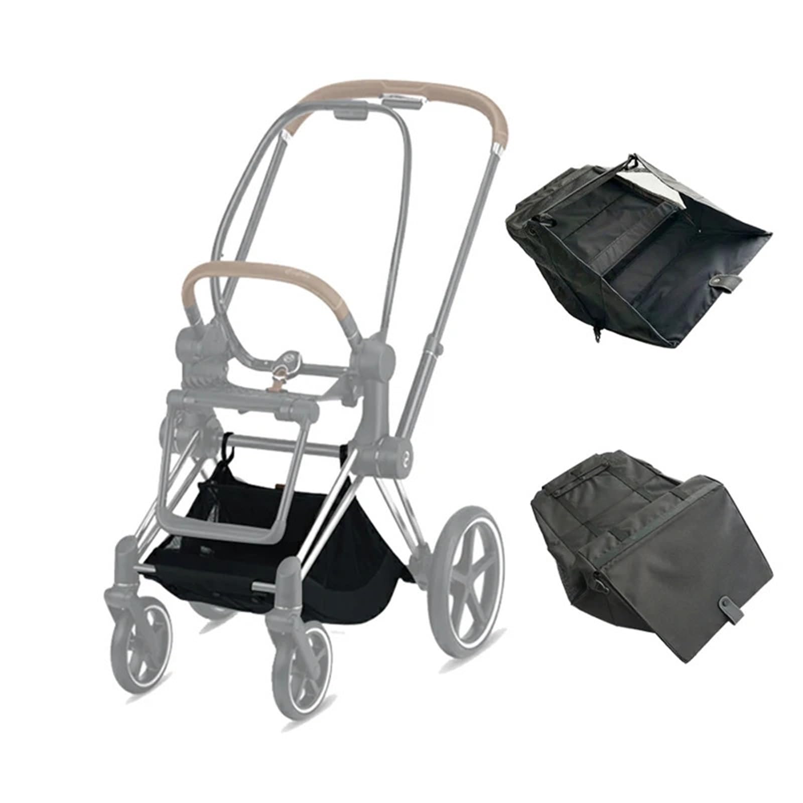 Panier à provisions pour poussette Cybex Priam 3/4, sac de rangement pour poussette, sac à langer à monter soi-même, remplacement direct des accessoires de poussette pour bébé
