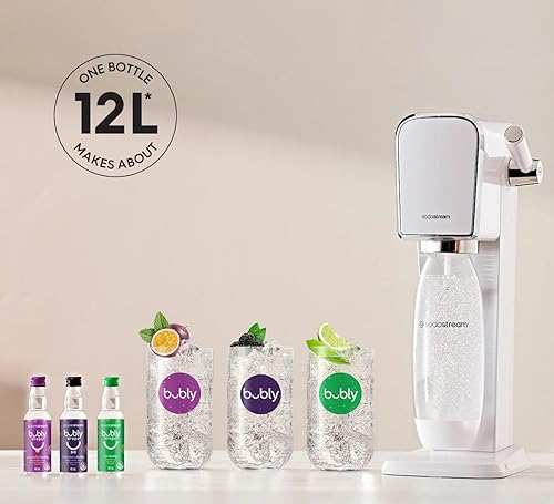 Miniatura 8 de SodaStream Terra - Máquina de agua con gas (negro) con CO2, botella DWS y gota Bubly, funciona con pilas