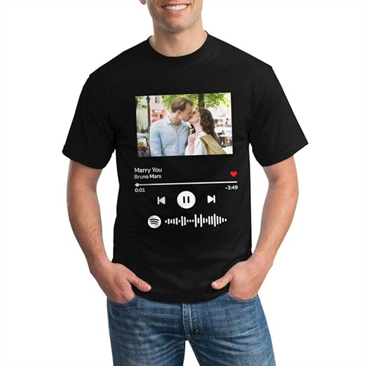 Custom Spotify Tshirt Music Photo Song 
