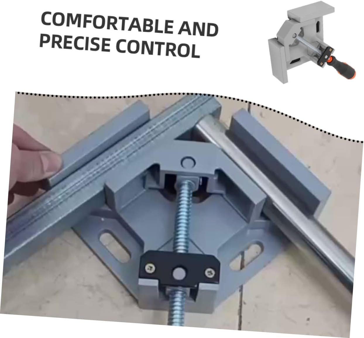 UKCOCO Woodworking Right Angle Clamp Small Table Mount Clamp Aluminum Alloy for Welding and DIY Woodworking Projects