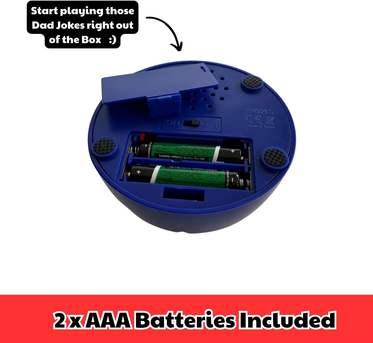 The Dad Joke 3000 - Extra Funny Dad Joke Button with 75+ Hilarious Dad Jokes - Gifts for Dad, New Dad Gifts, White Elephant Gifts, Gag Gifts, Stocking Stuffers, Gifts for Men