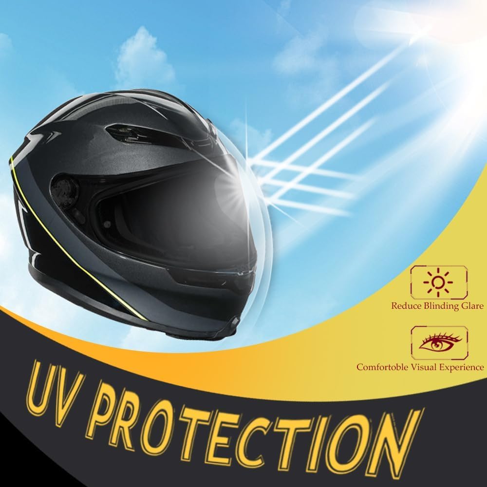 BSTOP K6 Shield Visor for AGV K6 K6S Face Shield Uv Protected Windshield Moto Helmet Accessories (Silver-Day use only)
