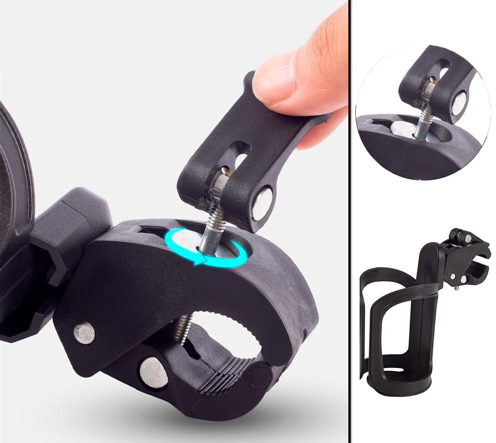 portabottiglie per passeggini, rotazione di 360 gradi per biberon, porta caffè, portabottiglie per biciclette, mountain bike, passeggini e sedie a rotelle