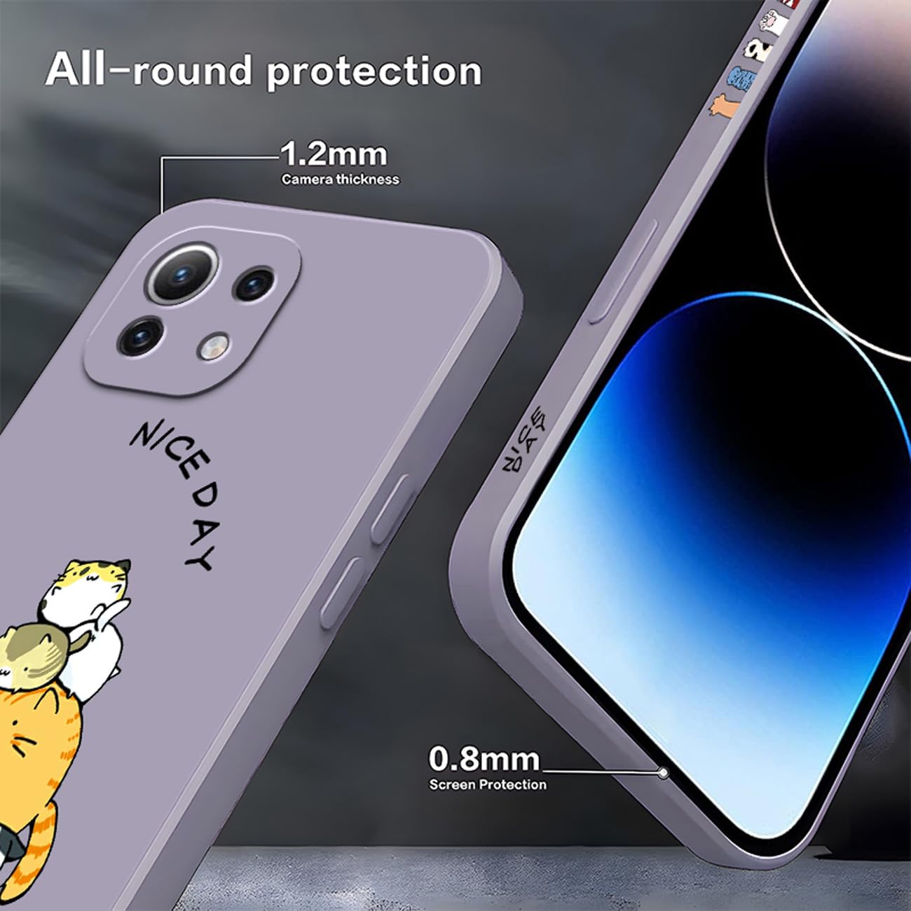 YUXING Handyhülle Für Xiaomi Mi 11 Lite 4G/5G – Coole Design Hülle Mit Katzen-Muster