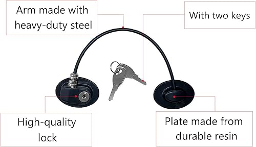 Miniatura 2 de REZIPO - Cerradura para puerta de refrigerador con 2 llaves cerradura para cajón de archivos cerradura para puerta de congelador y cerradura para