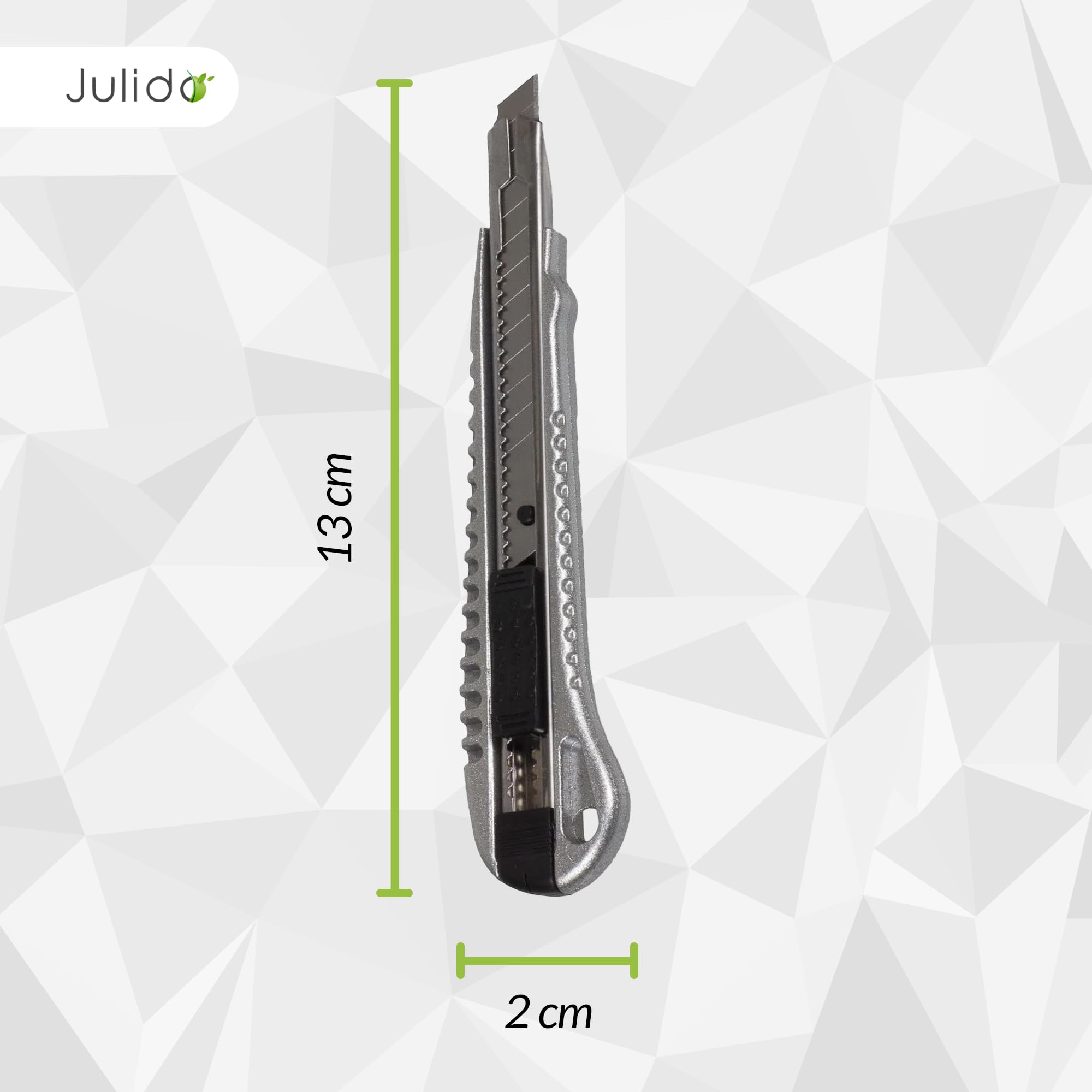 hanSe 96 sztuk nożyk do cięcia, aluminium, odlew ciśnieniowy, nóż do dywanów, nóż uniwersalny, 9 mm, ostrze łamane