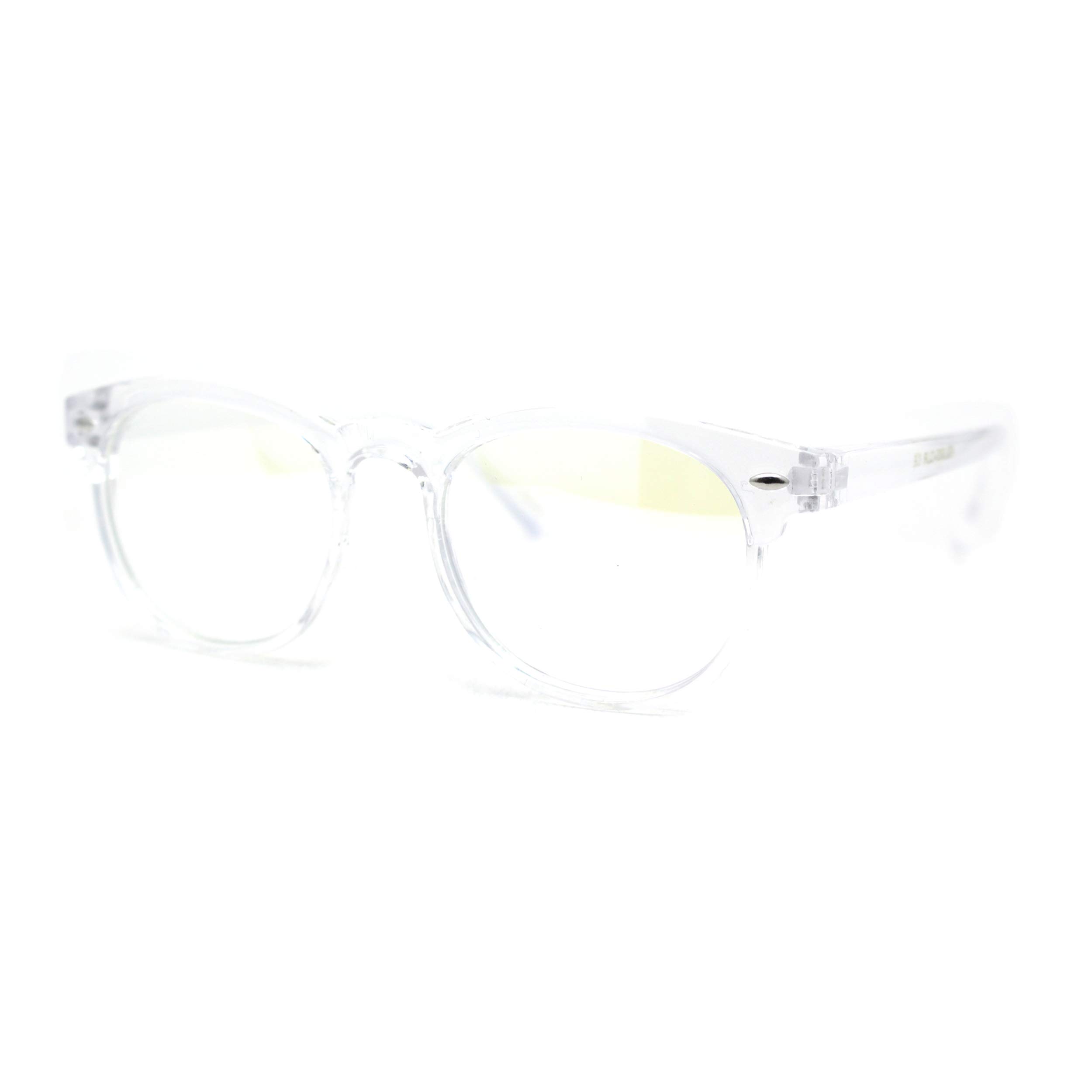 SA106 Kids Round Horn Rim Blue Light Blocking Computer Glasses
