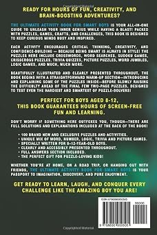 The Ultimate Activity Book for Smart Boys: Tricky Brain Teasers, Mind Games and Logic Puzzle Activities for Boys 8-12 (Activity Books for Kids)