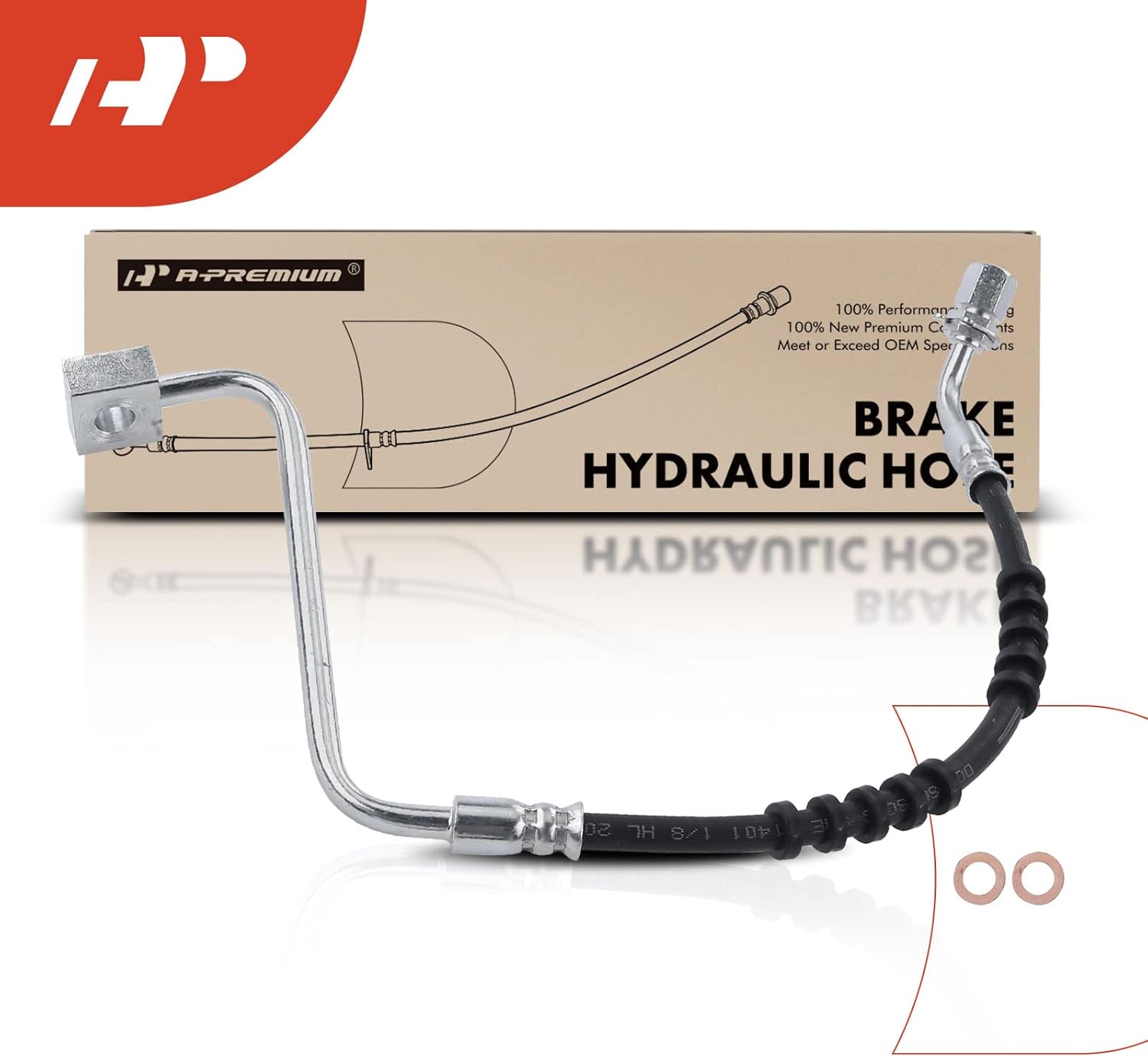 A-Premium Front Passenger Brake Hydraulic Hose Compatible with Select Ford and Mercury Models - Taurus 2008-2012, Taurus X 2008-2009, Sable 2008-2009 - Replace# 8A5Z2078A