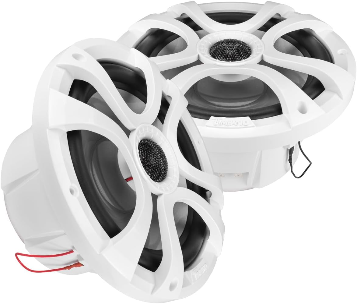 Timpano 8 inch Marine Speakers 600 Watt Per Pair TPTCX8MW