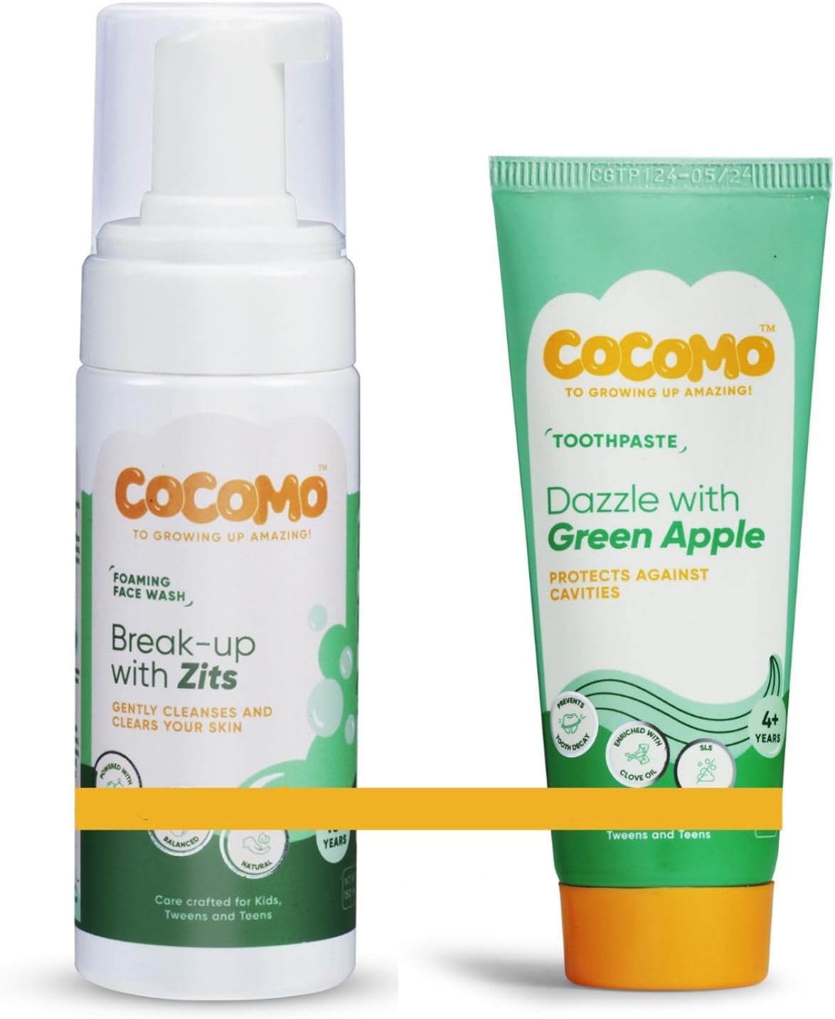 CocomoFoaming Face Wash Anti-Acne Cleanser with Salicylic Acid & Neem Oil, for Tween & Teens (Age 10-19 years) Skincare for All Skin Types, Sulfate & Paraben Free - Break-Up With Zits - 150ml